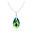 Collar de Plata 925 Rodiado con Cristales de Swarovski® Scarabeus Green