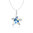 Collar de Plata 925 Rodiado con Cristales de Swarovski® Aurora Boreal