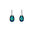 Pendiente de Plata 925 Rodiado con Cristales de Swarovski® Bermuda Blue