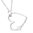 Collar de Plata 925 Rodiado Silueta Corazon con Zirconita Talla Corazon