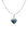 Collar de Plata 925 Rodiado con Cristales de Swarovski® Corazon 10mm Denim Blue