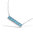 Collar de Plata 925 Rodiada 6 Baguette Zirconitas color Turquesa