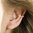 Pendiente Chapado en Oro 5 Micras Ear Cuff estrella pave